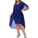Hanna Nikole Womens Plus Size Chiffon Cocktail