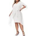 Hanna Nikole Womens Plus Size Chiffon Cocktail