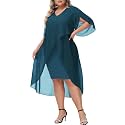 Hanna Nikole Womens Plus Size Chiffon Cocktail