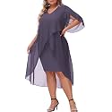 Hanna Nikole Womens Plus Size Chiffon Cocktail