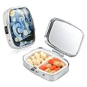 HANNEA® Pill Box 2 Compartment Metal Portable Small Pills Container