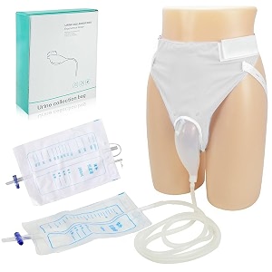 hannea urine collector for women urine collect bag reusable silicone urine bag portable wearable female urinary drainage bag system for adults women type white