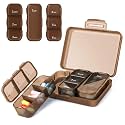 HANNEA® Weekly Pill Organizer Pill Box, Portable 7 Compartment Portable Medicine Box, Small Daily Pill Case for Vitamins Vitamin Supplements Fish Oil