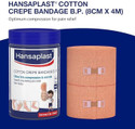 HANSAPLAST Cotton Crepe Bandage B.P. 8cm x 4m Crepe Bandage