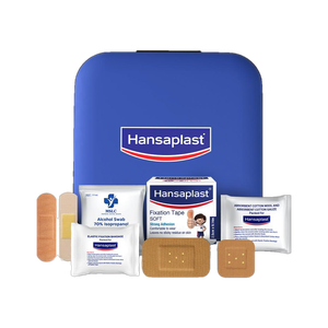 hansaplast fast aid kit for cuts  wounds  first aid kit adhesive band aid