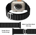 HansGadgets Hans Alpine Loop Straps 42 mm Rubber Watch Strap (ORANGE, WHITE,BLACK)