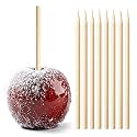 HANSGO 100PCS Candy Apple Sticks, 5 mm 6.25 inch Bamboo Skewers for Caramel Apple Cotton Candy Sticks Lollipop BBQ Corn Dog
