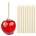HANSGO 100PCS Wooden Candy Apple Sticks, 5 mm 7 inch Caramel Apple Sticks