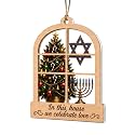 Hanukkah Ornament Featuring Star of David and Menorah with a Warm Holiday Window Design, Unique Hanukkah Decor and Decorations for Home, Jewish Gifts for Women and Men, Christmas Tree Ornament 2026