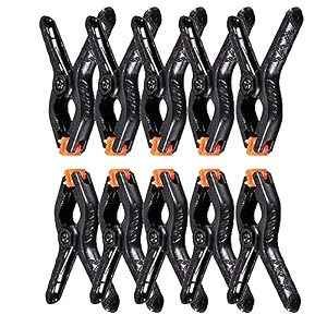 hanumex 10 pcs photography backdrop support clamp 4334 11cm for background canvas paper chromakey screen heavy duty clip photo studio backdrops backgrounds woodworking backdrop clips