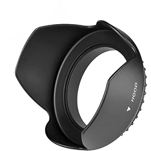 hanumex 62mm flower lens hood  petal-style screw mount lens shade for dslr amp mirrorless cameras  anti-glare lens protection lightweight design black