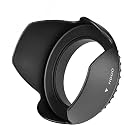 Hanumex® 62mm Flower Lens Hood – Petal-Style Screw Mount Lens Shade for DSLR &amp; Mirrorless Cameras – Anti-Glare, Lens Protection, Lightweight Design (Black)