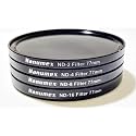 Hanumex® 77mm ND Lens Filter Kit: ND2 ND4 ND8 ND16, Lens Cleaning Pen, Filter Pouch Neutral Density Filter and Accessory Kit Compatible with Canon Nikon Sony Panasonic DSLR Cameras with 77mm Lens.