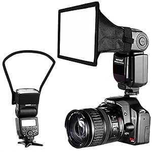 hanumex combo of flash diffuser light softbox and flash reflector card bounce diffuser elastic - elevate your photography with this complete lighting solution softbox amp flash card combo