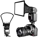 Hanumex® Combo of Flash Diffuser Light Softbox and Flash Reflector Card Bounce Diffuser Elastic - Elevate Your Photography with This Complete Lighting Solution (Softbox &amp; Flash Card Combo)