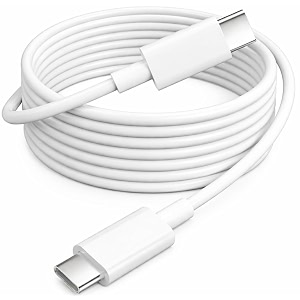 hanycony 45w type-c to type-c charger cable compatible with google pixel 8 pro 8 7 7 pro 7a 6a 6 6 pro 5  usb-c power fast charge cord  white  original charging speed