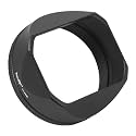 Haoge LH-X54B Square Metal Lens Hood for Fujifilm X100VI X100V Camera Black