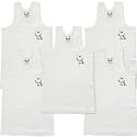 HAP Boy39s Cotton White Vest Pack of