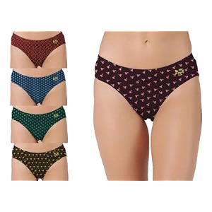 HAP Girls 100 Cotton Dark Printed Brief