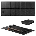 HAPBEAR Treadmill Mat, 55"x24"/68"x24"/79"x35.5" Non-Slip Foldable Exercise Equipment Mat for Walking Pad, Weight Bench, Noise Reducing Shock Absorbing Floor Protector for Home Gym, Carpet & Hardwo