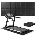 HAPBEAR Treadmill Mat, 55"x24"/68"x24"/79"x35.5" Non-Slip Foldable Exercise Equipment Mat for Walking Pad, Weight Bench, Noise Reducing Shock Absorbing Floor Protector for Home Gym, Carpet &amp; Hardwo