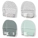 HAPIU Baby Newborn No Scratch Mittens Stay On, 100% Cotton Adjustable 0-12M