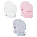 HAPIU Baby Newborn No Scratch Mittens Stay On, 100% Cotton Adjustable 0-12M