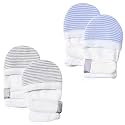 HAPIU Baby Newborn No Scratch Mittens Stay On, 100% Cotton Adjustable 0-12M