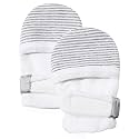 HAPIU Baby Newborn No Scratch Mittens Stay On, 100% Cotton Adjustable 0-12M