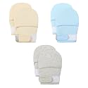 HAPIU Baby Newborn No Scratch Mittens Stay On, 100% Cotton Adjustable 0-12M