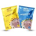 Happa Organic Baby Food Porridge Mix Cereal (Pack of 2 (50 G), Ragi + Almonds + Dates &amp; Ragi + Mango + Banana)
