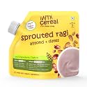 Happa Ragi Almonds Dates Organic Cereal for Babies | Only 3 Ingredients | No Sugar, Oil, Milk Powder, Flavours or Colours | Traditional Porridge Recipe | Cooks in 3 Minutes | Stage 2 (6 Months+) | 200g Pack