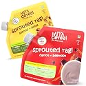 Happa Ragi Cereal for Babies | Sprouted Ragi Carrot Beetroot &amp; Almond Dates Combo | No Sugar, Oil, Milk Powder, Flavours or Colours | Traditional Porridge Recipe | Cooks in 3 Minutes | Stage 2 (6 Months+) | 200g Pack