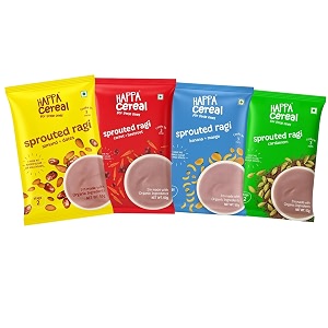 happa ragi cereal for babies  only 3 ingredients  no sugar oil milk powder flavours or colours  traditional porridge recipe  cooks in 3 minutes  stage 2 6 months  pack of 4 50g each