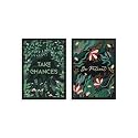 Happening Hippo Wall Posters Combo | Wooden Frame Wall Art | Ideal for Bedroom, Home, Office, & Study Room | Take Chances & Be Patient Print | Set of 2 | A4 Size