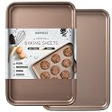 HAPPIELS 9 x 13 inch Nonstick Quarter Sheet Pan 2-Pack, PFOA & BPA Free