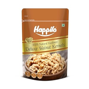 happilo premium deluxe walnut kernels 200g pack of 1  walnuts without shell  akhrot giri  dry fruits healthy snacks  natural walnut kernels  rich in protein iron amp source of omega-3