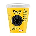 Happilo Iron Man Marvel Edition Unsweetened Peanut Butter Creamy 1kg, High Protein and Fiber, Vegan, No Trans Fat, No Added Colour &amp; Flavour