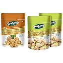 Happilo Premium 100% Natural Californian Walnut Kernels,Dried,200g &amp; Premium Californian Roasted and Salted Pistachios, 200g (Pack of 2) &amp; Premium Dried Afghani Anjeer, 200g (Pack of 5)