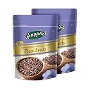 Happilo Premium Authentic Flax Seeds Roasted 250g (Pack of 2) | Omega-3, Protein & Fiber | Alsi Seeds for Hair Growth, Weight Management & Diet