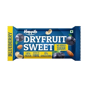 happilo premium blueberries healthy dry fruit bar 35g healthy snack high in protein nuts no added sugar