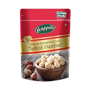 happilo premium international exotic hazel nuts 500g unsalted and crunchy selenium rich healthy fresh turkish snack
