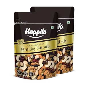 happilo premium international healthy nutmix 350g pack of 2 almonds raisins cashew cranberries pistachios and walnuts blend of essential nutrients