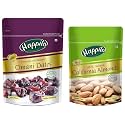Happilo Premium International Omani Dates, 250 Gram (Pack Of 1) And Natural Premium Californian Almonds, 200 Gram, Fresh