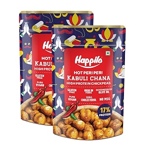 happilo premium super snack peri peri chickpeas 110g crunchy and delicious super healthy pack of 2