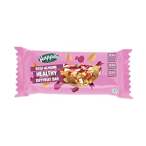 happilo rose almonds healthy dry fruit bar 35g healthy snack high in protein nuts no added sugar