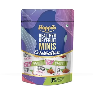 happilo rose almonds healthy dry fruit energy bar pack of 12 15g each healthy snack high in protein nuts no added sugar better than a proteinenergy bar for energy fitness amp immunity