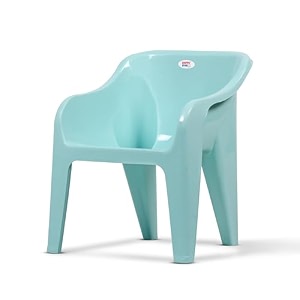 happy bear plastic kids chair  plastic chair for baby and kids kids study chairs for 2 to 5 years  durable and lightweight indoor or outdoor use for boys girls aged 2 light blue