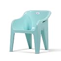HAPPY BEAR Plastic Kids Chair | Plastic Chair for Baby and Kids |Kids Study Chairs for 2 to 5 Years | Durable and Lightweight |Indoor or Outdoor Use for Boys Girls Aged 2+ (Light Blue)
