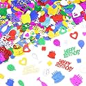 Happy Birthday Confetti - Multi-Color Metallic Foil Birthday Confetti for Table, Cake, Balloon Sprinkles and Party Decorations, Party Anniversary Wedding DIY Craft Supplies
